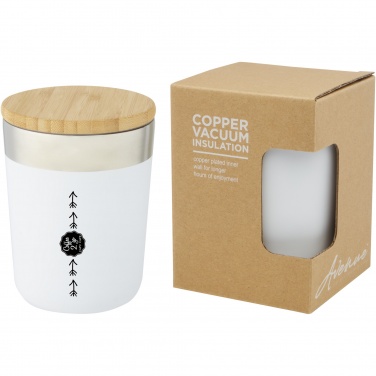 Logotrade promotional giveaway image of: Lagan 300 ml stainless steel tumbler with bamboo lid